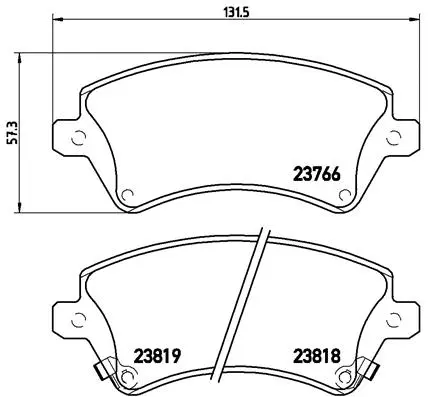 Diskinių stabdžių trinkelių rinkinys BREMBO P 83 064