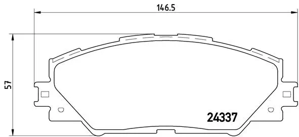 Diskinių stabdžių trinkelių rinkinys BREMBO P 83 071X
