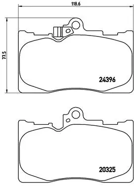 Diskinių stabdžių trinkelių rinkinys BREMBO P 83 072