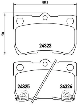 Diskinių stabdžių trinkelių rinkinys BREMBO P 83 073