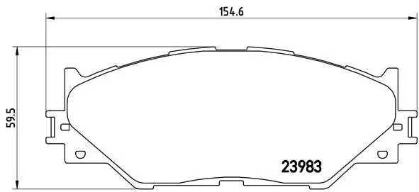 Diskinių stabdžių trinkelių rinkinys BREMBO P 83 074