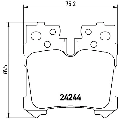 Diskinių stabdžių trinkelių rinkinys BREMBO P 83 076