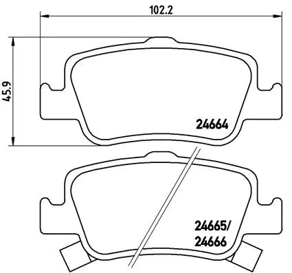Diskinių stabdžių trinkelių rinkinys BREMBO P 83 080X