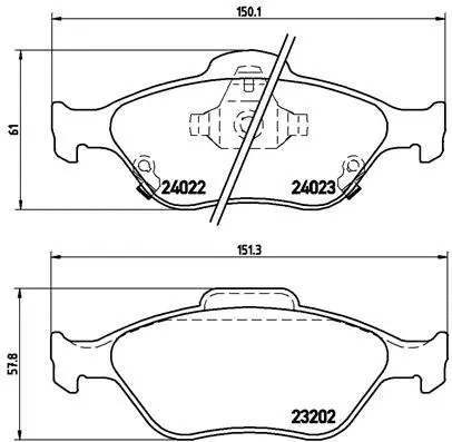 Diskinių stabdžių trinkelių rinkinys BREMBO P 83 085