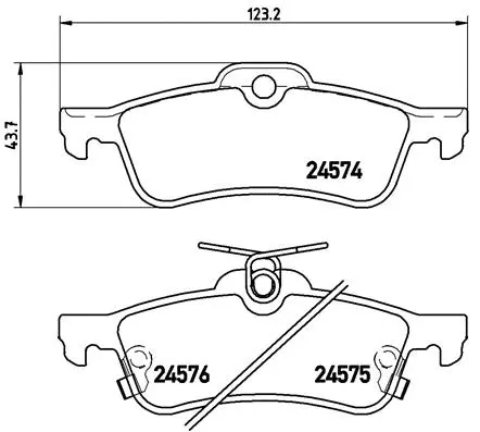 Diskinių stabdžių trinkelių rinkinys BREMBO P 83 087