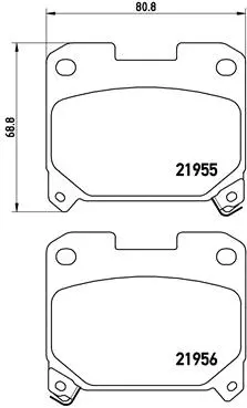 Diskinių stabdžių trinkelių rinkinys BREMBO P 83 091