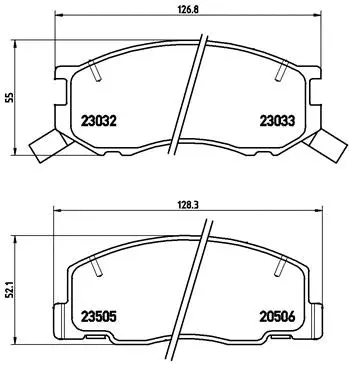 Diskinių stabdžių trinkelių rinkinys BREMBO P 83 093