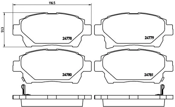 Diskinių stabdžių trinkelių rinkinys BREMBO P 83 097