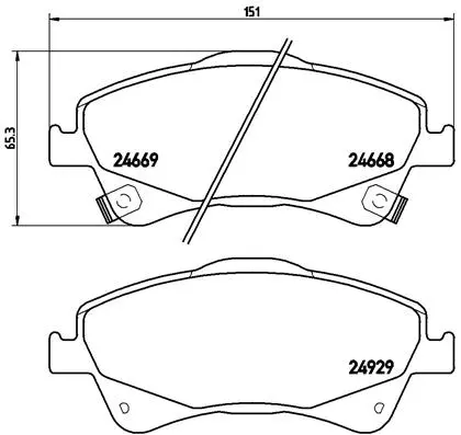Diskinių stabdžių trinkelių rinkinys BREMBO P 83 109X