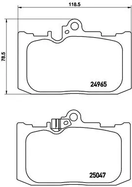 Diskinių stabdžių trinkelių rinkinys BREMBO P 83 131