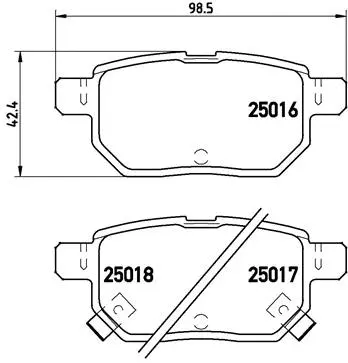 Diskinių stabdžių trinkelių rinkinys BREMBO P 83 133