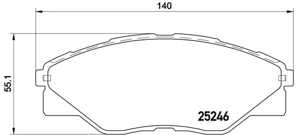 Diskinių stabdžių trinkelių rinkinys BREMBO P 83 137
