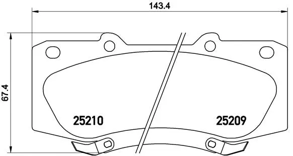 Diskinių stabdžių trinkelių rinkinys BREMBO P 83 140