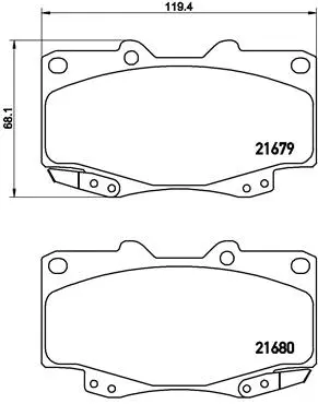 Diskinių stabdžių trinkelių rinkinys BREMBO P 83 151