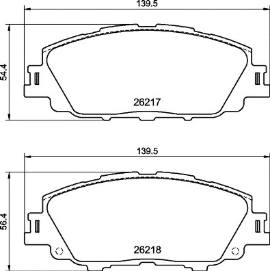 Diskinių stabdžių trinkelių rinkinys BREMBO P 83 175
