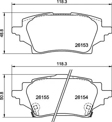 Diskinių stabdžių trinkelių rinkinys BREMBO P 83 178