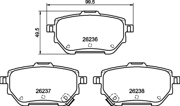 Diskinių stabdžių trinkelių rinkinys BREMBO P 83 182