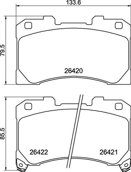 Diskinių stabdžių trinkelių rinkinys BREMBO P 83 184