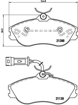 Diskinių stabdžių trinkelių rinkinys BREMBO P 85 018