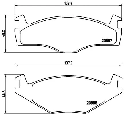 Diskinių stabdžių trinkelių rinkinys BREMBO P 85 024