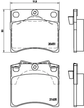 Diskinių stabdžių trinkelių rinkinys BREMBO P 85 027