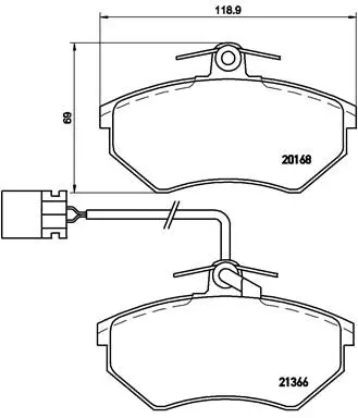 Diskinių stabdžių trinkelių rinkinys BREMBO P 85 034