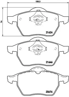 Diskinių stabdžių trinkelių rinkinys BREMBO P 85 036