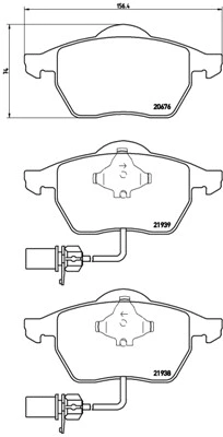 Diskinių stabdžių trinkelių rinkinys BREMBO P 85 037