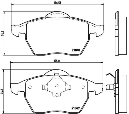 Diskinių stabdžių trinkelių rinkinys BREMBO P 85 039