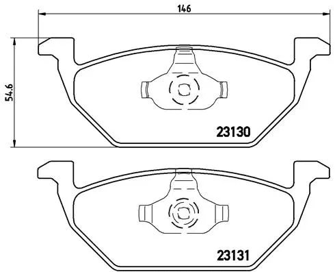 Diskinių stabdžių trinkelių rinkinys BREMBO P 85 041