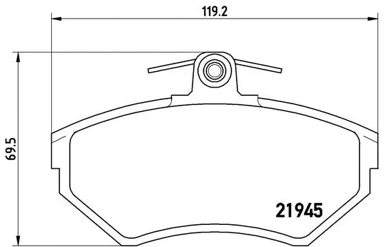 Diskinių stabdžių trinkelių rinkinys BREMBO P 85 042