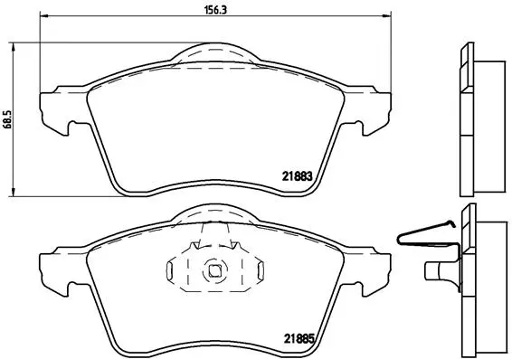 Diskinių stabdžių trinkelių rinkinys BREMBO P 85 047
