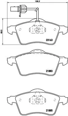 Diskinių stabdžių trinkelių rinkinys BREMBO P 85 049