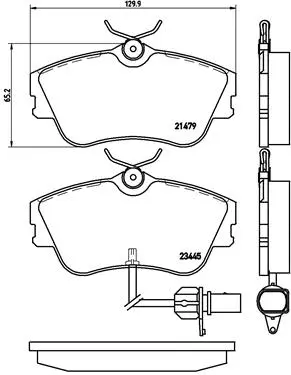 Diskinių stabdžių trinkelių rinkinys BREMBO P 85 050