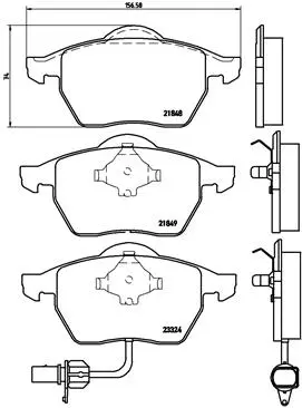 Diskinių stabdžių trinkelių rinkinys BREMBO P 85 060