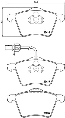 Diskinių stabdžių trinkelių rinkinys BREMBO P 85 062