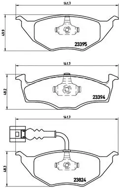 Diskinių stabdžių trinkelių rinkinys BREMBO P 85 063