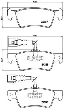 Diskinių stabdžių trinkelių rinkinys BREMBO P 85 068