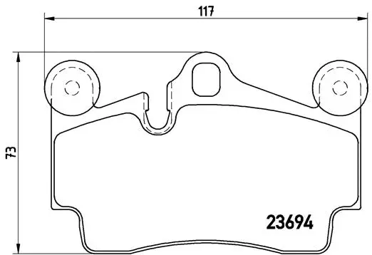 Diskinių stabdžių trinkelių rinkinys BREMBO P 85 070