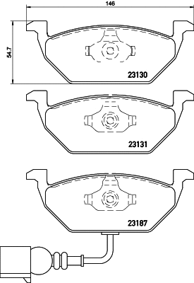 Diskinių stabdžių trinkelių rinkinys BREMBO P 85 072X