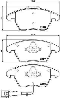 Diskinių stabdžių trinkelių rinkinys BREMBO P 85 075