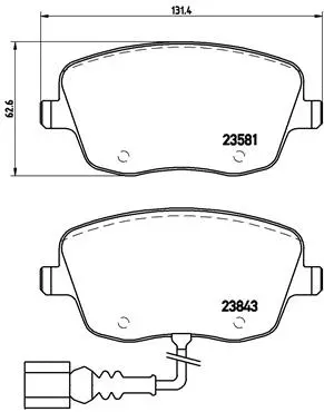 Diskinių stabdžių trinkelių rinkinys BREMBO P 85 077