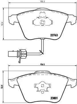 Diskinių stabdžių trinkelių rinkinys BREMBO P 85 084