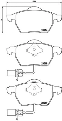 Diskinių stabdžių trinkelių rinkinys BREMBO P 85 085X
