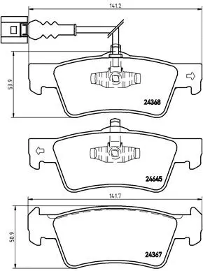 Diskinių stabdžių trinkelių rinkinys BREMBO P 85 091