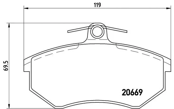 Diskinių stabdžių trinkelių rinkinys BREMBO P 85 092