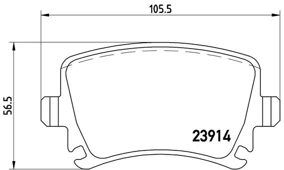 Diskinių stabdžių trinkelių rinkinys BREMBO P 85 095