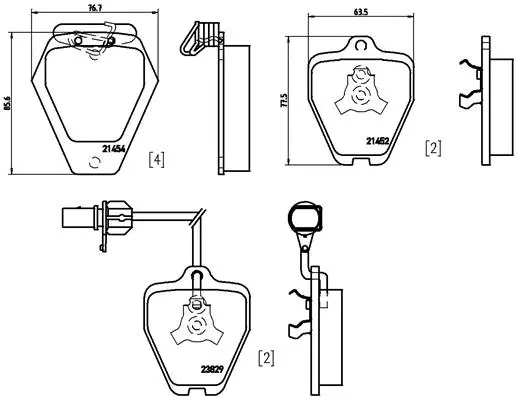 Diskinių stabdžių trinkelių rinkinys BREMBO P 85 096