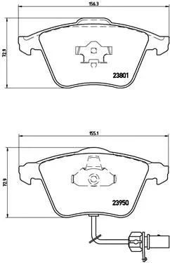 Diskinių stabdžių trinkelių rinkinys BREMBO P 85 097