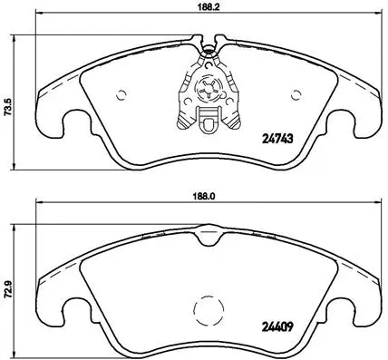 Diskinių stabdžių trinkelių rinkinys BREMBO P 85 098